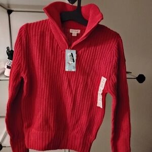 New Girls Cozy Red Sweater Size Small